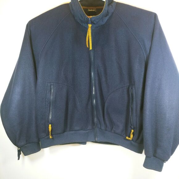 Vtg Dunbrooke Sport Full Zip Fleece Jacket Sz XXL Blue Brown Warm zip pockets - Picture 6 of 8